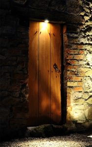 Down lighting a doorway